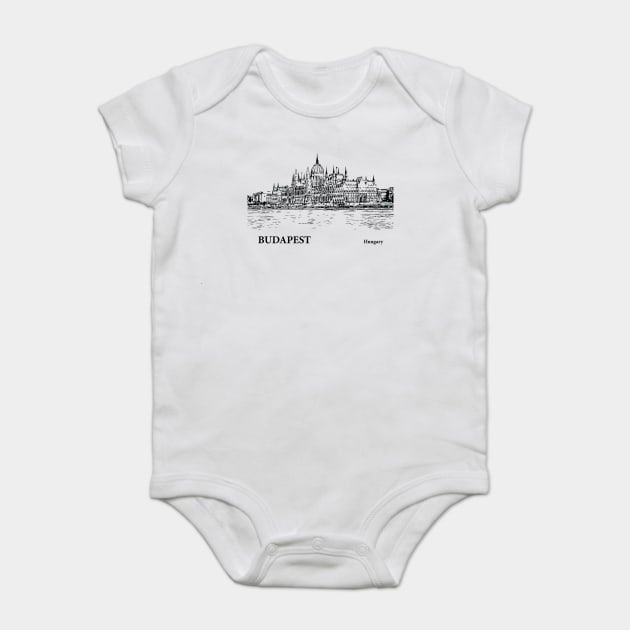 Budapest Hungary Baby Bodysuit by Lakeric